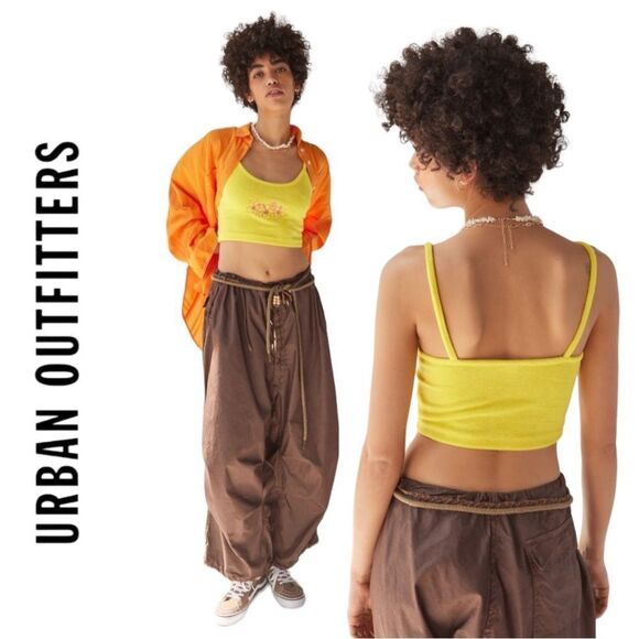 Urban Outfitters Tops - NEW Urban Outfitters UO Tropical Terrycloth Embroidered Cami Top M L